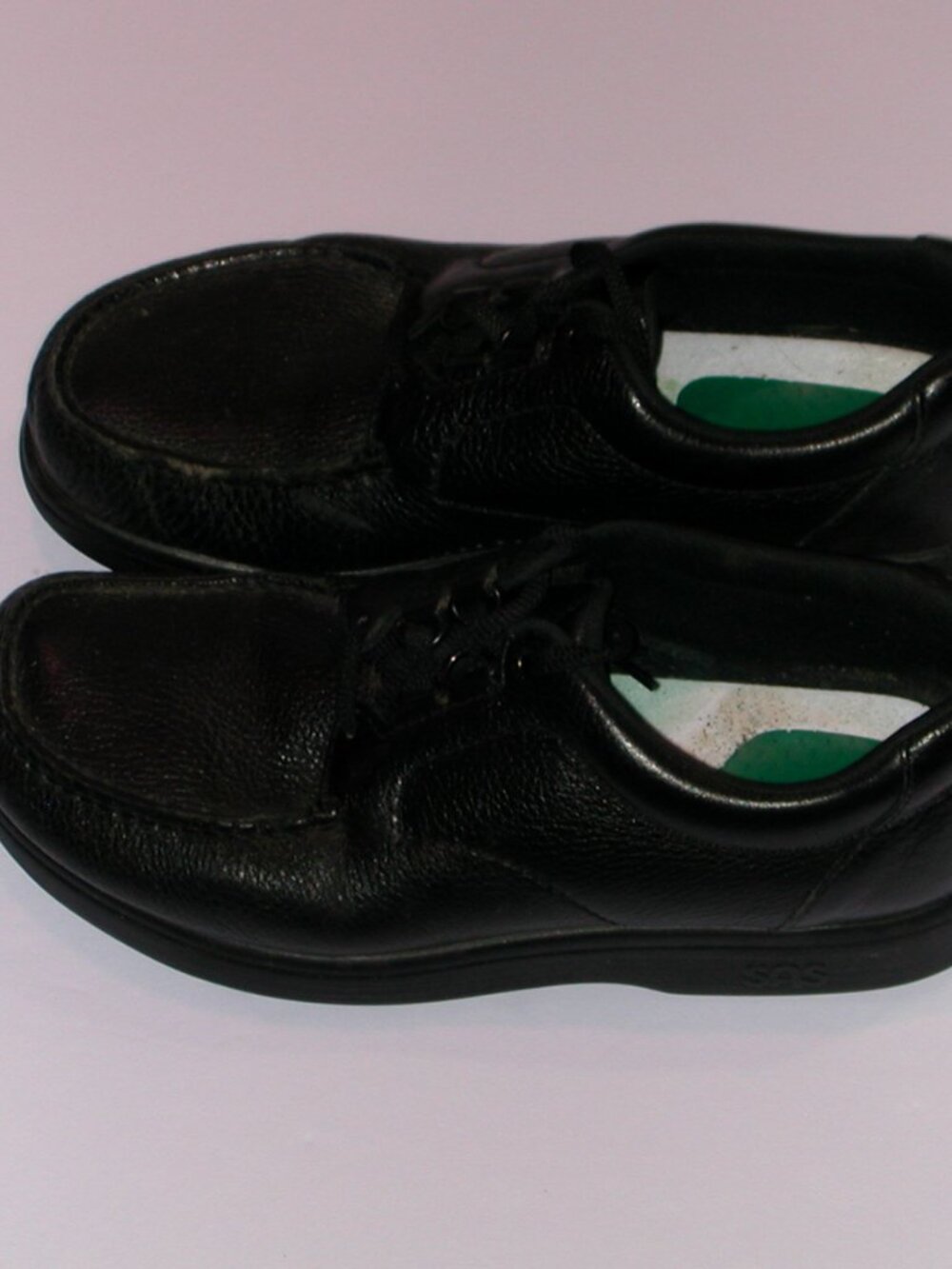 SAS Black Leather Shoes • Men’s 9.5 Wide - Picture 2 of 5